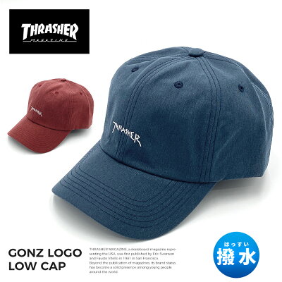 スラッシャー THRASHER キャップ ローキャップ ゆうパケット送料無料 メンズ レディース ブランド 撥水 cap 帽子 GONZLOGO スナップバック ネイビー レッド マークゴンザレス カーブキャップ スケート スケーター がんちゃん 6パネル