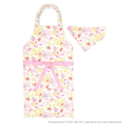 LAURA ASHLEY 子どもエプロン(130〜160cm) Amelie 子供用 子供 エプロン 三角巾 セット ゴム キッズエプロン 子供用 おしゃれ 幼児 小学生 かわいい 女の子