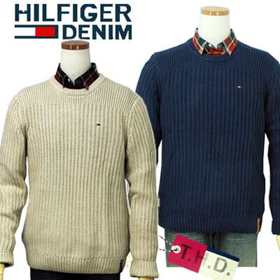 ★全商品20%OFFクーポン★Hilfiger Denim byTommy Hilfigerケーブル編みコットンセーター【トミーヒルフィガー】【送料無料】