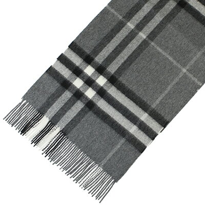 バーバリー BURBERRY カシミアマフラー GIANT ICON グレーチェック 3994207 168:CS 0320B MID GREY 【英国】