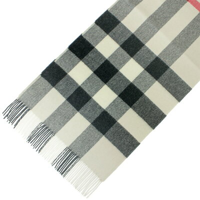 バーバリー BURBERRY カシミアマフラー (カシミヤ) ストーンチェック HALF MEGA CHK CS 80155501 SC:CS A5129 STONE CHECK 【英国】