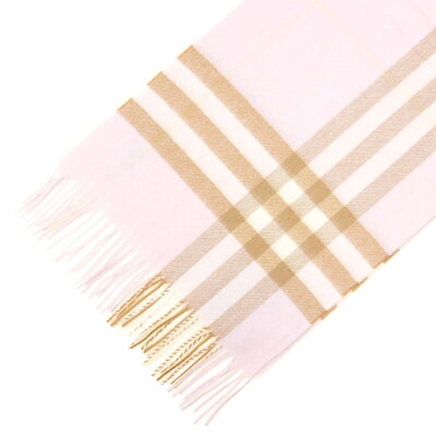 バーバリー BURBERRY カシミアマフラー アラバスターピンクチェック GIANT CHK CS 80163961 SC:CS A2888 ALABASTER【英国】