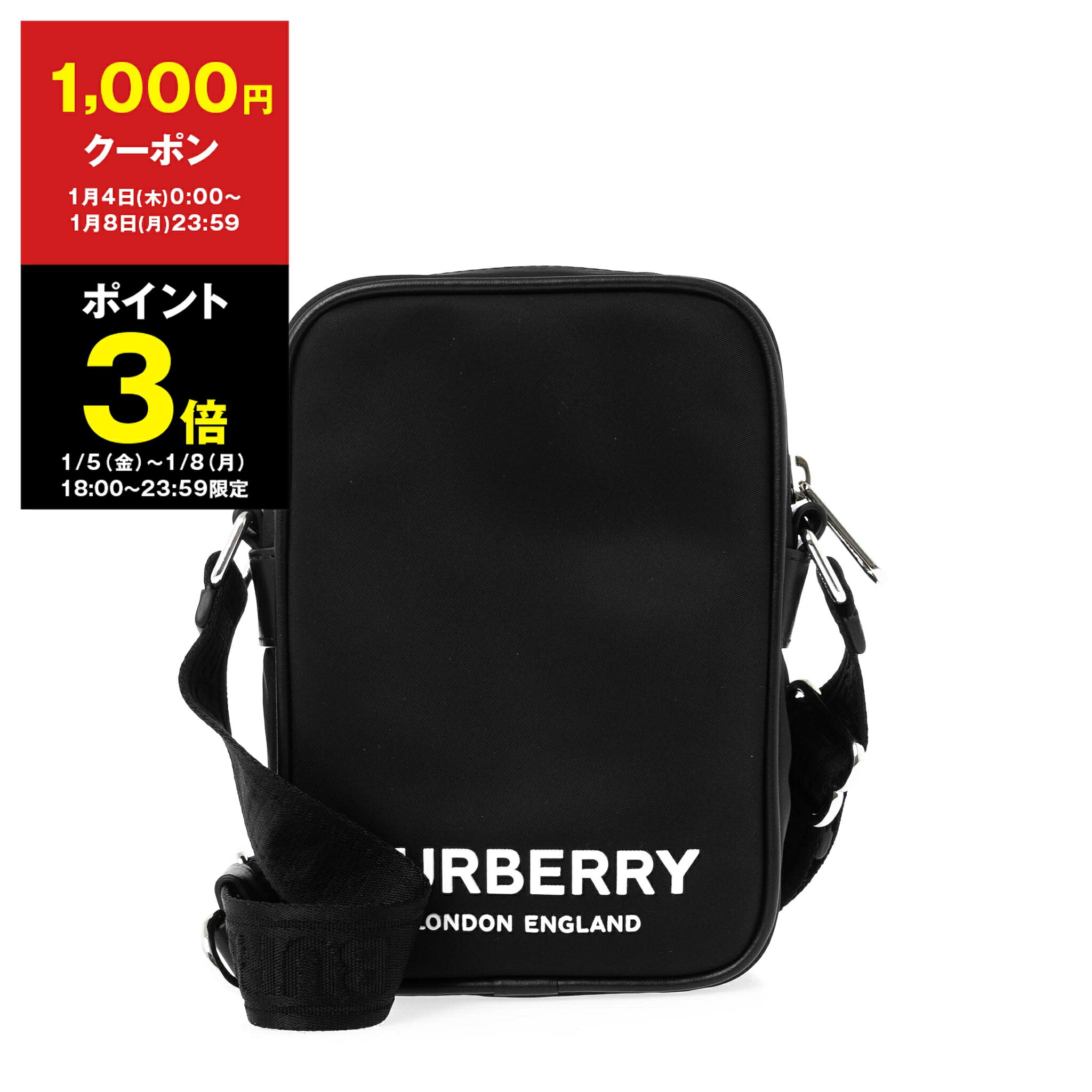 ショルダーバッグ 【5,000円クーポン対象】バーバリー BURBERRY バッグ メンズ ショルダーバッグ PADDY PHONE BAG [ロゴプリント ナイロン ヴァーティカル パディバッグ] 80659331 PN9:117221 A1189 BLACK【英国】【2023SS】