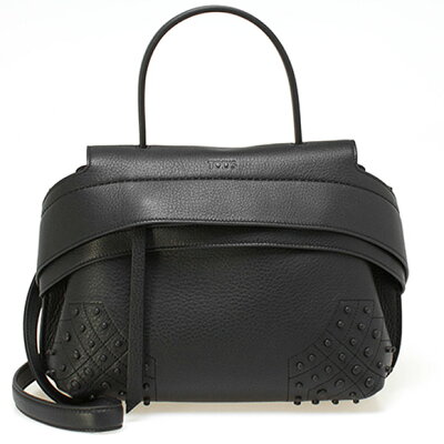 トッズ TOD'S バッグ レディース 2WAYハンド/ショルダーバッグ ブラック 黒 WAVE MINI GOMM XBWAMRWD101M CL9998 BLACK