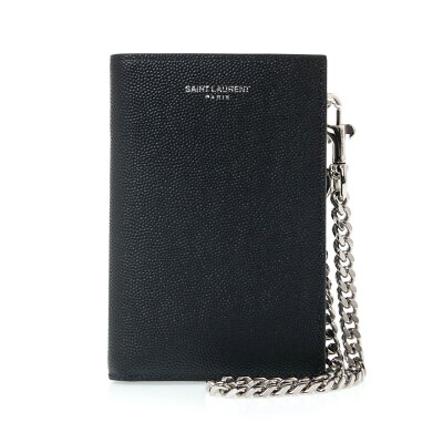 サンローラン パリ SAINT LAURENT PARIS 財布 メンズ 二つ折り財布 ブラック N/S CHAIN WALLET 584104 BTY0N 1000 BLACK【2021AW】