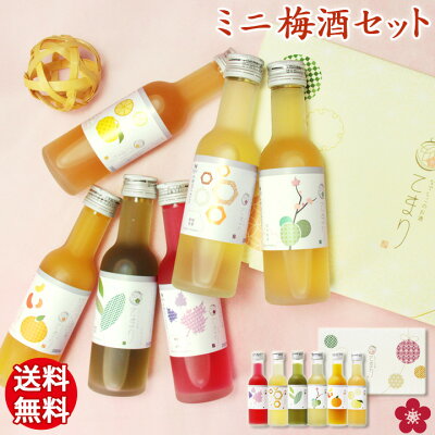 梅酒 お酒 飲み比べセット プレゼント バレンタイン 手土産 ギフト 花以外 御受賞 ミニボトル なでしこのお酒てまり 瓶がおしゃれでかわいいと人気 健康 送料無料 お祝い 内祝い 中野BC