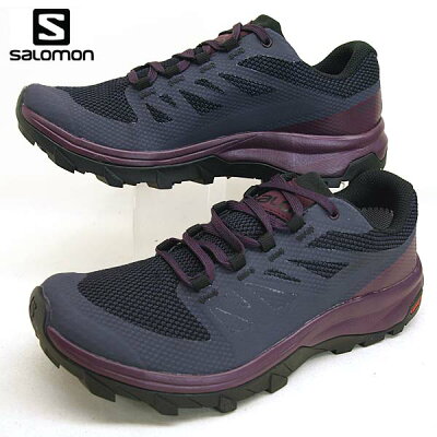 【アウトレット品返品交換不可】【22.5cm一足のみ】サロモン SALOMON OUTline GTX W 406196 紺紫 ハイキング 登山靴 ゴアテックス 防水 レディース