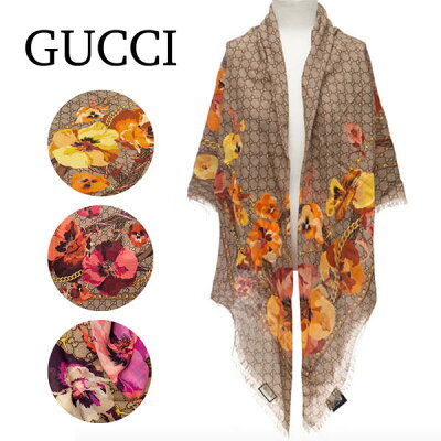 新品■正規品■送料無料■ギフト包装無料】GUCCI グッチ ブルームス フラワー 花柄 GG グッチシマ ストール ショール ウール 508797 3G200 ショップ袋付き ギフト プレゼント 誕生日 お祝い