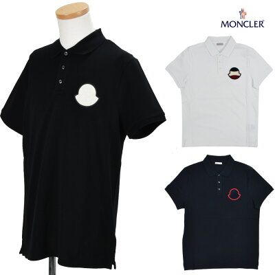 【8/15 0:00〜23:59 エントリー&楽天カード利用でP5倍】モンクレール MONCLER 8A704.00 84556/001 773 999 POLO SHIRT ポロシャツ 鹿の子 半袖 ホワイト ブラック ネイビー 白 黒 紺色 メンズ 【送料無料】