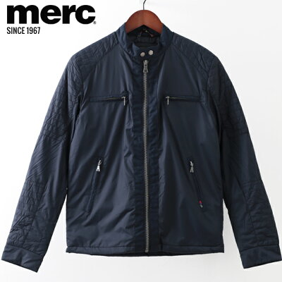 メルクロンドン メンズ キルティングジャケット Merc London W1 プレミアム ライダージャケット ダークネイビー Jacket ジャケット モッズファッション ギフト トラッド