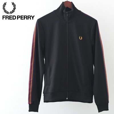 フレッドペリー メンズ トラックジャケット Fred Perry ジャージ テープ スリーブ 20SS 新作 ブラック スポーツウェア プレゼント ギフト 正規販売店