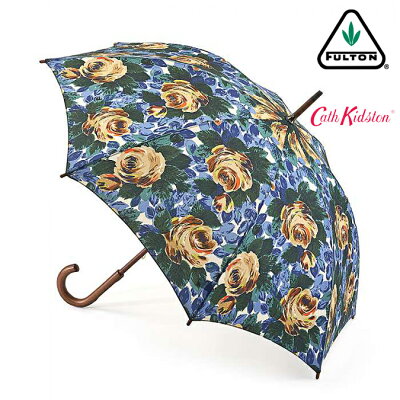 キャスキッドソン 傘 Cath Kidston x FULTON フルトン ケンジントン オックスフォードローズディープブルー 花柄 青 レディース Kensington 長傘 女性用 かさ プレゼント ギフト