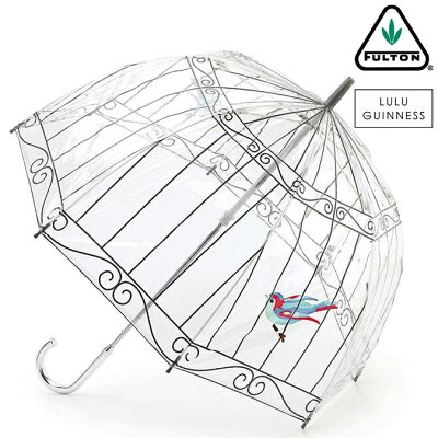 セール SALE フルトン x ルルギネス 傘 Lulu Guinness x FULTON コラボ 鳥かご バードケージ 長傘 レディース ギフト トラッド