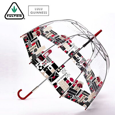 SALE セール フルトン x ルルギネス 傘 Lulu Guinness x FULTON コラボ バードケージ ロンドンプリント 長傘 レディース プレゼント ギフト