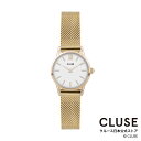 【日本正規品】無料ギフトラッピング クルース 時計 / CLUSE 公式ストア ラ・ヴェデット メッシュ ゴールド ホワイト / ゴールド 正規品 レディース 腕時計