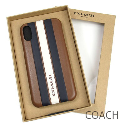 コーチ COACH iPhoneXSケース iPhoneXケース メンズ レディース iPhone XS カバー iPhone X カバー iPhoneケース スマホケース スマートフォンケース レザー ストライプ コーチ専用箱付き 【送料無料】 ブランド コーチ正規品販売店 直営アウトレット店より直輸入 【あす楽】