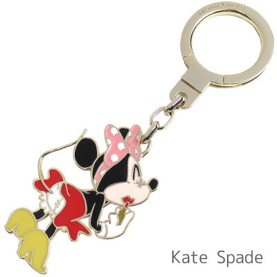 ケイトスペード kate spade キーホルダー レディース キーリング バッグチャーム ディズニー ミニーマウス Disney コラボ商品 【送料無料(ネコポス メール便)】 ブランド ケイトスペード正規品販売店 直営アウトレット店より直輸入 【あす楽】