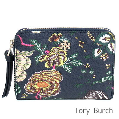 ホワイトデー無料ラッピング! トリーバーチ Tory Burch 小銭入れ レディース キーケース コインケース 花柄 ラウンドファスナー 【送料無料】 ブランド トリーバーチ正規品販売店 直営アウトレット店より直輸入 【あす楽】