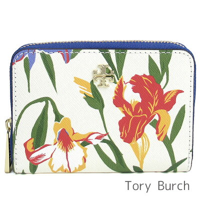 ホワイトデー無料ラッピング! トリーバーチ Tory Burch 小銭入れ レディース キーケース コインケース 花柄 レザー ラウンドファスナー 【送料無料】 ブランド トリーバーチ正規品販売店 直営アウトレット店より直輸入 【あす楽】