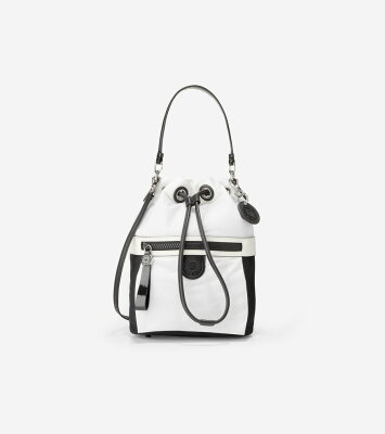 コールハーン Colehaan ウイメンズ バッグ & アクセサリー バッグ ナイロン ドローストリング クロスボディ womens U05469 ホワイト / ブラック