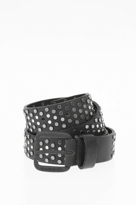 DIESEL ディーゼル Black ベルト X07336 P0752 T8013 メンズ 30MM LEATHER B-GOUJONS BELT WITH STUDS 【関税・送料無料】【ラッピング無料】 dk