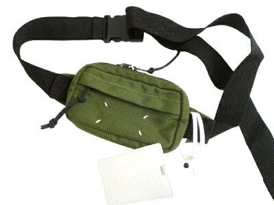 Maison Margiela メゾン マルジェラ イタリア製 Mini Cross Body Pouch ミニクロスボディポーチ バッグ 定5.3万 ミリタリーグリーン▲267▼10517k06