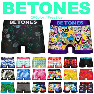 BETONES/ビトーンズ ボクサーパンツ メンズ 下着 アンダーウェア インナー パンツ ROSEBLACK HUGO ALICE WAPEACH SKID MACRO CHURCH フリーサイズ 速乾 プリント シームレス 立体成型 誕生日プレゼント ラッピング 恋人 彼氏 父 息子 男性 ギフト PUP