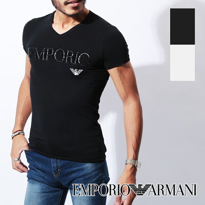 エンポリオ アルマーニ Tシャツ メンズ Vネック 半袖 SLEEVE イーグル ロゴ ブランド EMPORIO ARMANI プチギフト 誕生日プレゼント 彼氏 父 男性 旦那 ギフト 送料無料サマーI 記念日 おしゃれ