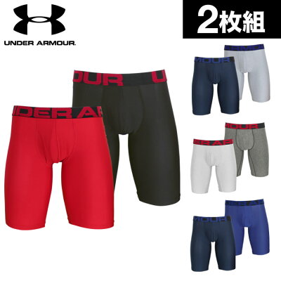 【2枚セット】アンダーアーマー ボクサーパンツ メンズ 長め 下着 前開き ロング丈 大きいサイズ ロングボクサー UNDER ARMOUR UA TECH JOCK 2枚組 セット 無地 ロゴ ブランド プチギフト 誕生日プレゼント 父の日 彼氏 父 男性 ギフト 記念日 おしゃれ sports