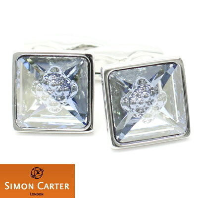 カフス サイモン カーター 英国 ブランド SIMON CARTER ANTIQUE クリスタルバブル ブルー カフス カフスボタン カフリンクス cufflinks cuffs メンズ 男性