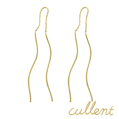 K18アメリカンピアス elegant spiral アメリカンピアス 18金 18k 揺れる シンプル 地金 レディース ジュエリー アクセサリー スパイラル ニッケルフリー 金属アレルギー 【あす楽対応】