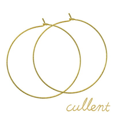 K18 フープピアス elegant hoop 40 フープピアス 18金 18k ピンクゴールド 地金 レディース ジュエリー アクセサリー ニッケルフリー 金属アレルギー 【あす楽対応】