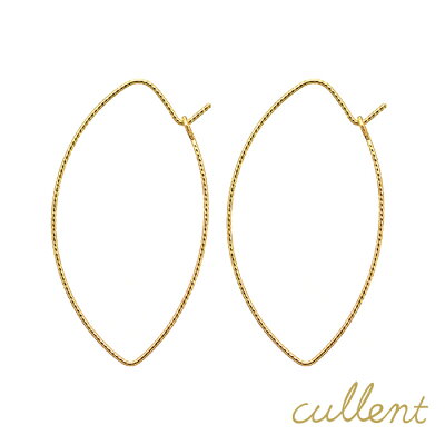 K18フープピアス elegant leaf hoop L 【10%OFF&P10倍 3/29 13時迄】 フープピアス K18 18金 18k ゴールド ピアス 地金 レディース 華奢 ニッケルフリー 金属アレルギー ノンアレルギー 【あす楽対応】