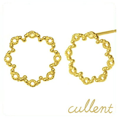 K18ピアス grainy circle 【10%OFF&P10倍 3/29 13時迄】 ピアス K18 18金 18k ゴールド 地金 レディース スタッド 小さめ 小さい ニッケルフリー 金属アレルギー ノンアレルギー