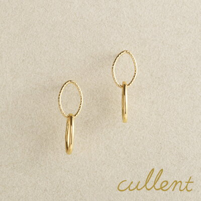 K18 ピアス twin oval K18 18金 18k ゴールド ピンクゴールド レディース ジュエリー アクセサリー おしゃれ シンプル ミニマル リング 【あす楽対応】