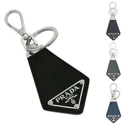 【P10倍 6/25 0時〜6/25 24時】プラダ キーリング キーホルダー サフィアーノ トライアングルロゴ メンズ PRADA 2PP041 053【返品OK】