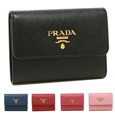 【返品OK】プラダ 財布 PRADA 1MH025 QWA SAFFIANO METAL ORO サフィアーノ レディース 長財布 無地 NERO BLUETTE FUOCO PEONIA