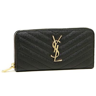 【P10倍 2/4 20時〜2/4 24時】サンローラン パリ 財布 長財布 SAINT LAURENT PARIS 358094 BOW01 1000 MONOGRAMME YSL ZIP AROUND BLACK 一粒万倍日
