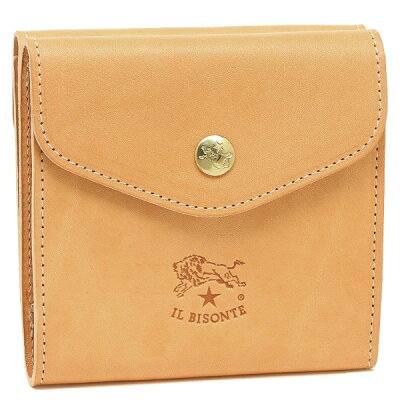 【28時間限定ポイント5倍】イルビゾンテ IL BISONTE C0424P Wホック2つ折財布 レディース レザー 120 NATURAL/GOLD ナチュラル/ゴールド