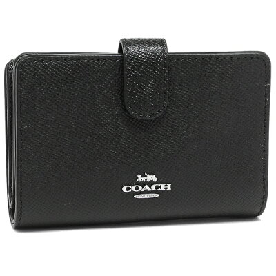 【10%OFFクーポン 11/25 15時〜12/2 9時】コーチ 財布 二つ折り財布 アウトレット レディース COACH F11484 SVBK ブラック シルバー 一粒万倍日