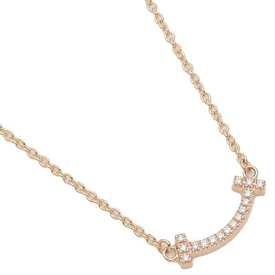 【P5倍 9/25&9/26 20時〜24時】【返品OK】ティファニー ネックレス アクセサリー レディース Tスマイル TIFFANY&Co. 62617780 ローズゴールド