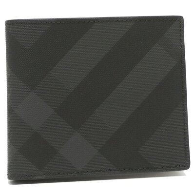 【P5倍 10/15 0時〜24時】バーバリー 財布 二つ折り財布 ビルコイン ロンドンチェック グレー メンズ BURBERRY 8014484 A5656 【返品OK】