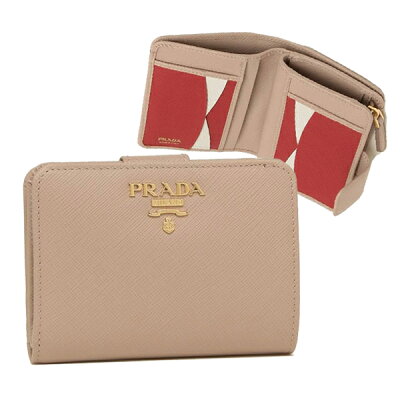 【P10倍 3/16 18時〜3/20 9時】プラダ 折財布 レディース PRADA 1ML018 ZLP F0KNX ベージュ 一粒万倍日 【返品OK】