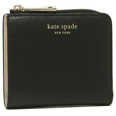 【P10倍 1/23 20時〜24時】ケイトスペード 財布 二つ折り財布 アウトレット レディース KATE SPADE WLRU6253 012 ブラック ベージュ【返品OK】