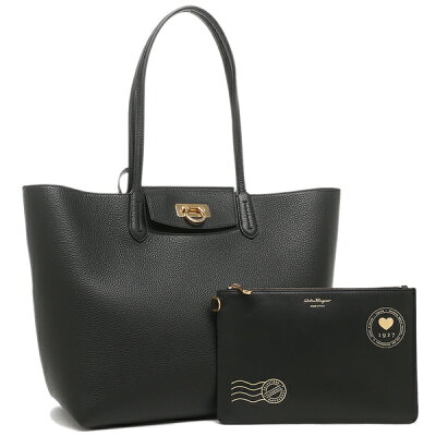 【P10倍 2/2 18時〜2/4 9時】フェラガモ バッグ トートバッグ レディース トラベルトート Sサイズ Salvatore Ferragamo 21I376 0735963 ブラック【返品OK】