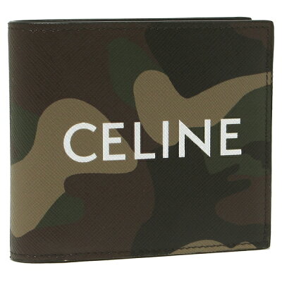 【P10倍 12/4 20時〜12/5 24時】セリーヌ 財布 二つ折り財布 エッセンシャル カーキ メンズ CELINE 10C872DEN 15KH 【返品OK】
