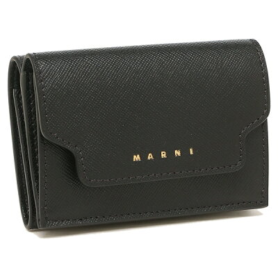 【P10倍 5/17 19時〜5/18 24時】マルニ 財布 三つ折り財布 トランク ミニ財布 ブラック レディース MARNI PFMOW02U07 LV520 Z360N 売れ筋アイテム【返品OK】