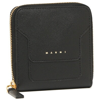 【P10 12/4 20時〜12/5 24時】マルニ 財布 二つ折り財布 ジップアラウンドウォレット ブラック レディース MARNI PFMOQ09U07 LV520 Z360N【返品OK】