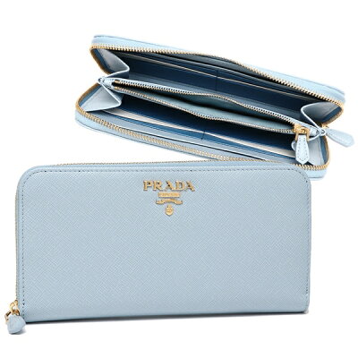 【P10倍 3/19 20時〜3/19 24時】プラダ 長財布 サフィアーノマルチカラー ブルー レディース PRADA 1ML506 ZLP F02T0 一粒万倍日 【返品OK】