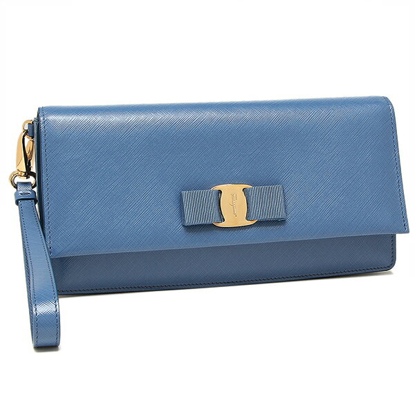 クラッチバッグ 【訳ありアウトレット】フェラガモ クラッチバッグ ヴァラ ブルー レディース FERRAGAMO Salvatore Ferragamo 21E633 594420【ラッピング不可商品】